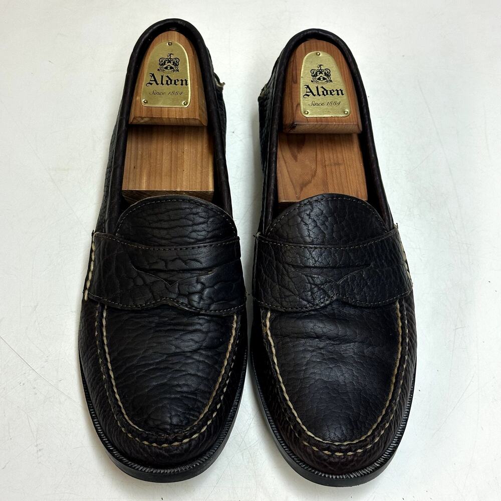 RARE Rancourt & Co. x Bill's Khakis Bison Penny Loafer Camp Moc Maine USA 11 D